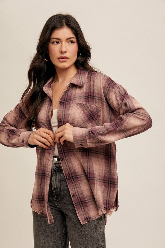 Grape Plaid Flannel