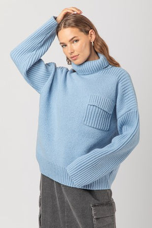 Sky Blue Oversized Sweater