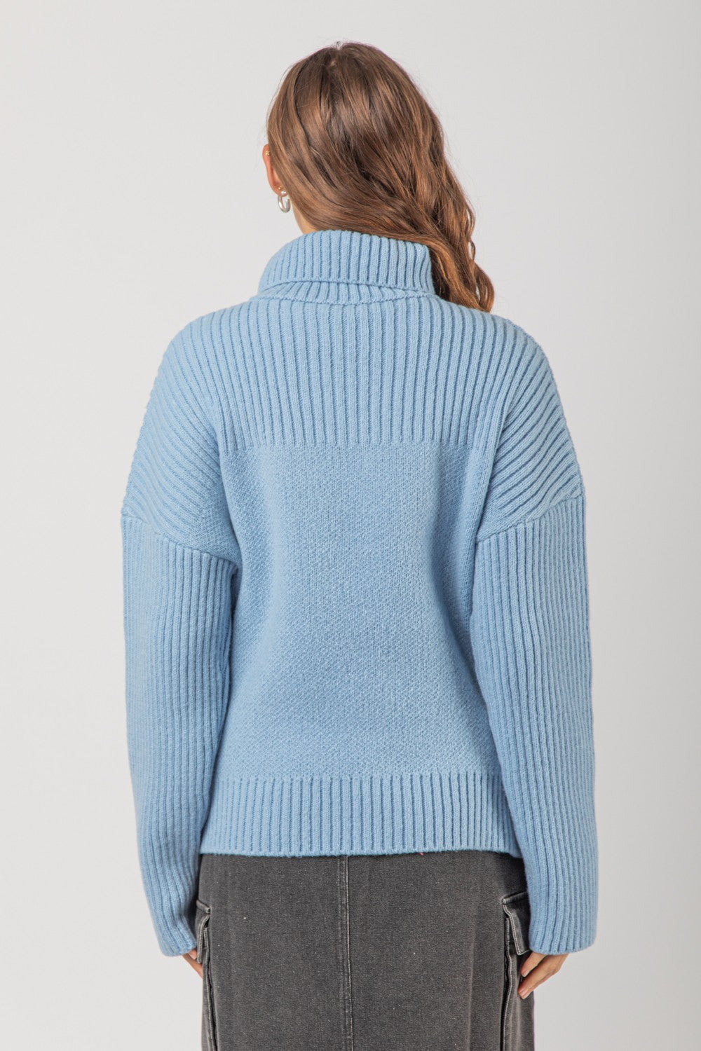 Sky Blue Oversized Sweater