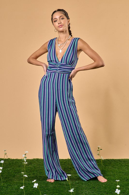 Feeling Lovely Striped Jumpsuit